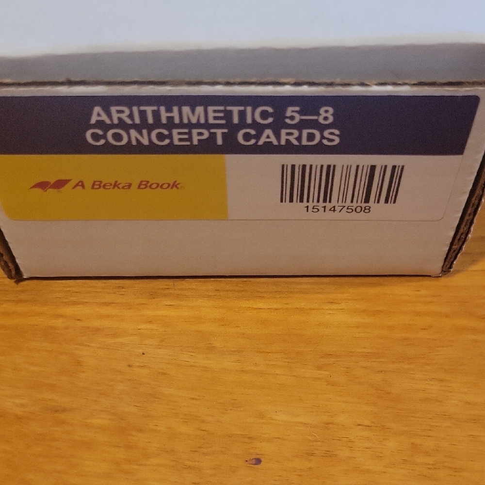 A Beka Book Arithmetic 5-8 Concept Cards
